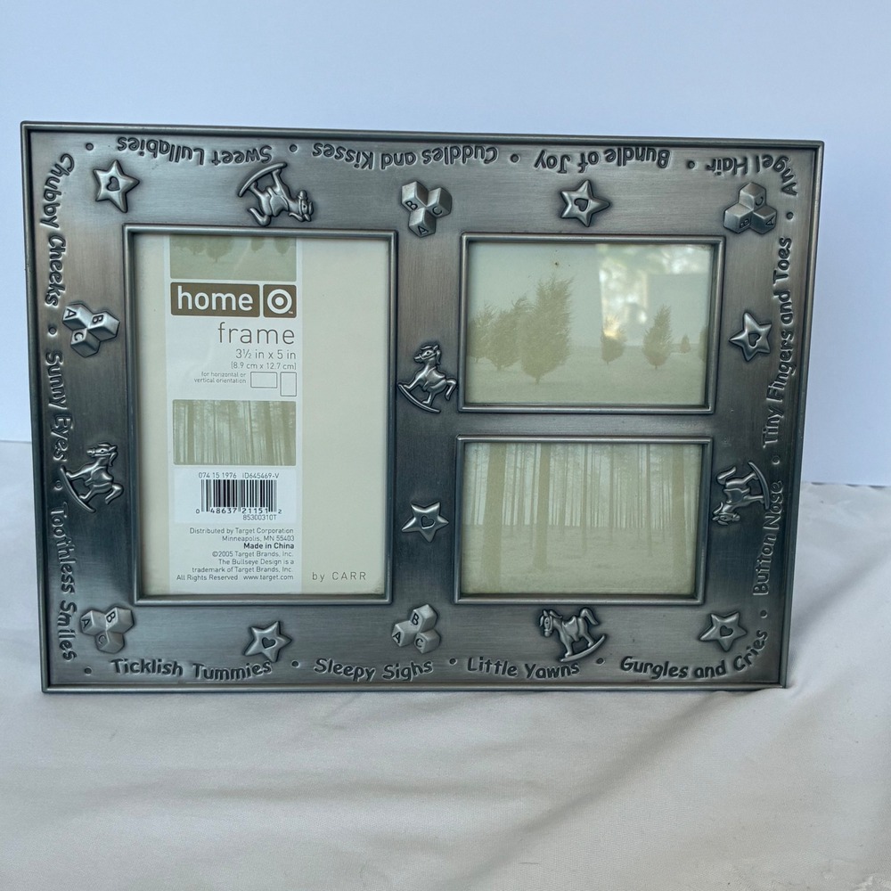 Target Home Picture Frame Baby Collage Embossed Nursery Baby Shower Vtg